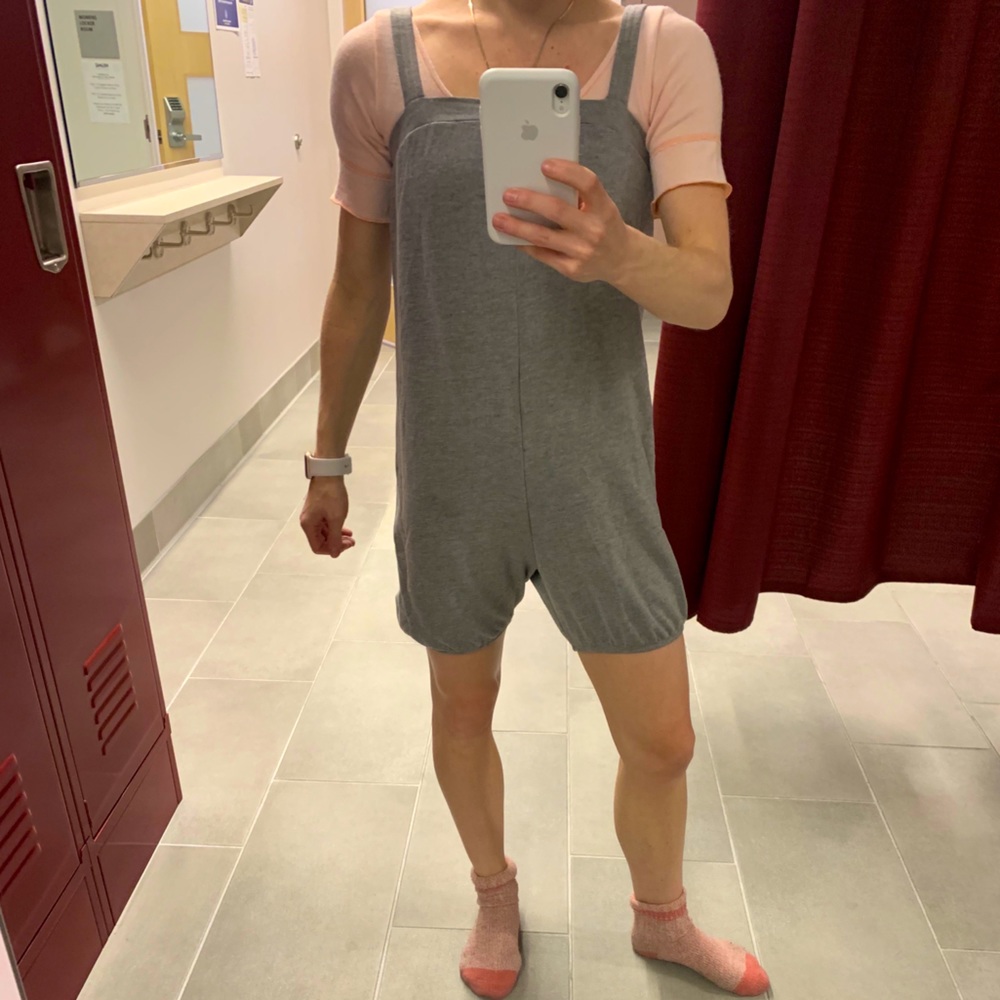 Grey ballet romper